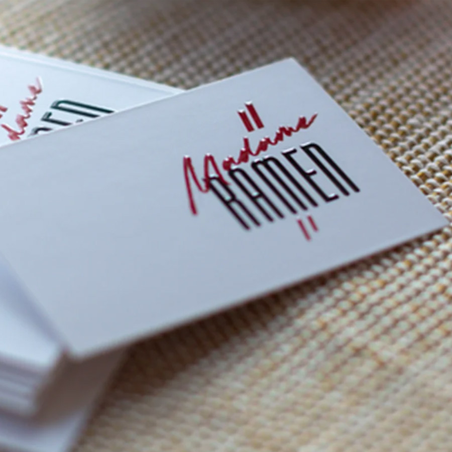 Embossed Gloss Business Cards