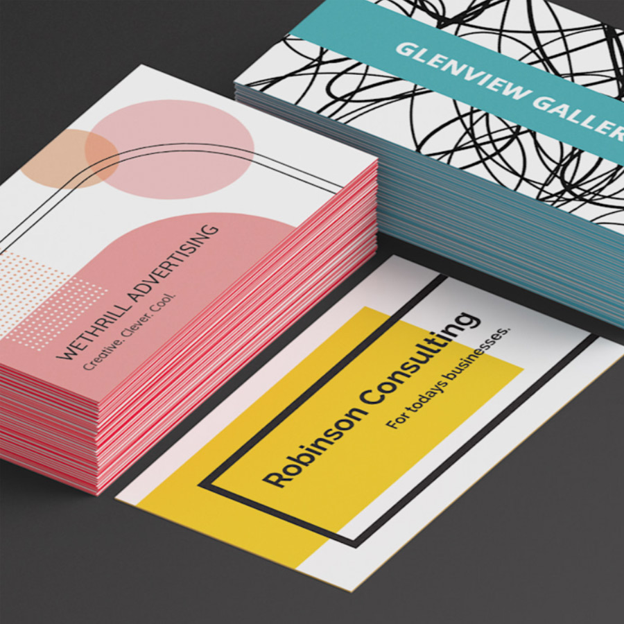 Painted Edge Business Cards